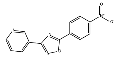 5-(4-nitrophenyl)-3-pyridin-3-yl-1,2,4-oxadiazole Struktur