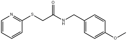 N-[(4-methoxyphenyl)methyl]-2-pyridin-2-ylsulfanylacetamide Struktur