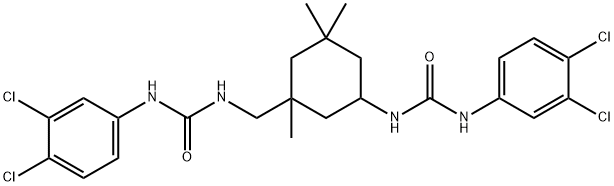 1-(3,4-dichlorophenyl)-3-[3-[[(3,4-dichlorophenyl)carbamoylamino]methyl]-3,5,5-trimethylcyclohexyl]urea Struktur