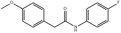 N-(4-fluorophenyl)-2-(4-methoxyphenyl)acetamide Struktur