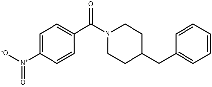 (4-benzylpiperidin-1-yl)-(4-nitrophenyl)methanone Struktur