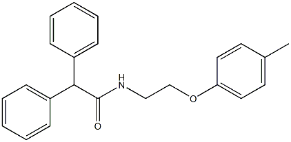 N-[2-(4-methylphenoxy)ethyl]-2,2-diphenylacetamide Struktur