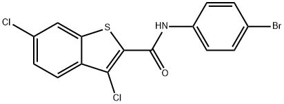 N-(4-bromophenyl)-3,6-dichloro-1-benzothiophene-2-carboxamide Struktur