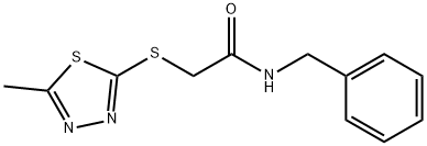 N-benzyl-2-[(5-methyl-1,3,4-thiadiazol-2-yl)sulfanyl]acetamide Struktur