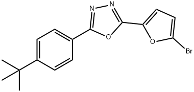 2-(5-bromofuran-2-yl)-5-(4-tert-butylphenyl)-1,3,4-oxadiazole Struktur