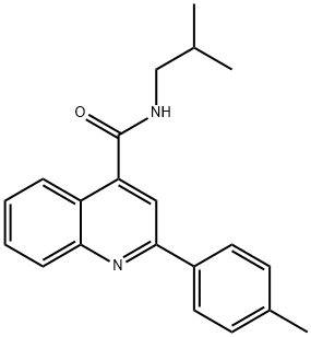 2-(4-methylphenyl)-N-(2-methylpropyl)quinoline-4-carboxamide Struktur