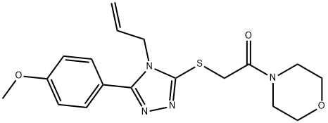 2-[[5-(4-methoxyphenyl)-4-prop-2-enyl-1,2,4-triazol-3-yl]sulfanyl]-1-morpholin-4-ylethanone Struktur