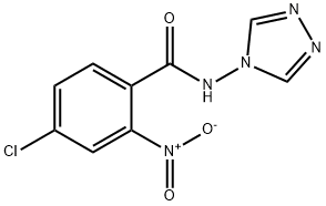 4-chloro-2-nitro-N-(1,2,4-triazol-4-yl)benzamide Struktur