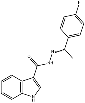 N-[(E)-1-(4-fluorophenyl)ethylideneamino]-1H-indole-3-carboxamide Struktur