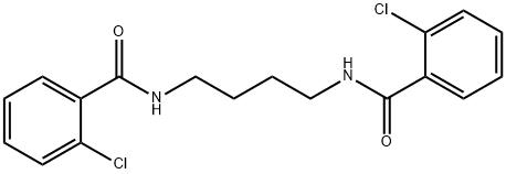 2-chloro-N-[4-[(2-chlorobenzoyl)amino]butyl]benzamide Struktur