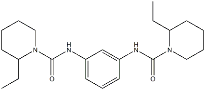 2-ethyl-N-[3-[(2-ethylpiperidine-1-carbonyl)amino]phenyl]piperidine-1-carboxamide Struktur