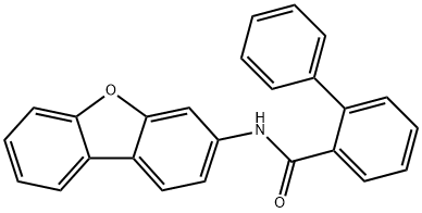 N-dibenzofuran-3-yl-2-phenylbenzamide Struktur