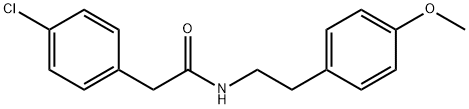 2-(4-chlorophenyl)-N-[2-(4-methoxyphenyl)ethyl]acetamide Struktur