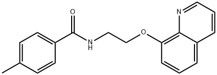 4-methyl-N-(2-quinolin-8-yloxyethyl)benzamide Struktur