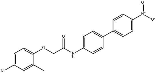 2-(4-chloro-2-methylphenoxy)-N-[4-(4-nitrophenyl)phenyl]acetamide Struktur