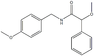 2-methoxy-N-[(4-methoxyphenyl)methyl]-2-phenylacetamide Structure