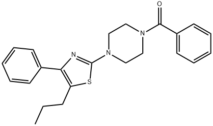 phenyl-[4-(4-phenyl-5-propyl-1,3-thiazol-2-yl)piperazin-1-yl]methanone Struktur