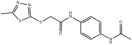 N-(4-acetamidophenyl)-2-[(5-methyl-1,3,4-thiadiazol-2-yl)sulfanyl]acetamide Struktur