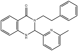 2-(6-methylpyridin-2-yl)-3-(2-phenylethyl)-1,2-dihydroquinazolin-4-one Struktur