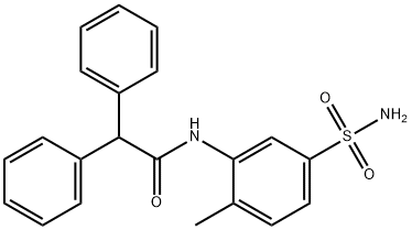 N-(2-methyl-5-sulfamoylphenyl)-2,2-diphenylacetamide Struktur