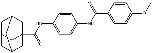 N-[4-[(4-methoxybenzoyl)amino]phenyl]adamantane-1-carboxamide Struktur