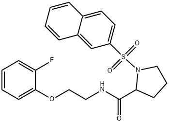 N-[2-(2-fluorophenoxy)ethyl]-1-naphthalen-2-ylsulfonylpyrrolidine-2-carboxamide Struktur