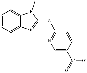 1-methyl-2-(5-nitropyridin-2-yl)sulfanylbenzimidazole Struktur