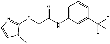 2-(1-methylimidazol-2-yl)sulfanyl-N-[3-(trifluoromethyl)phenyl]acetamide Struktur