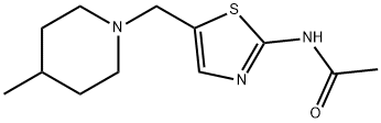 N-[5-[(4-methylpiperidin-1-yl)methyl]-1,3-thiazol-2-yl]acetamide Struktur