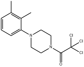 2,2,2-trichloro-1-[4-(2,3-dimethylphenyl)piperazin-1-yl]ethanone Struktur