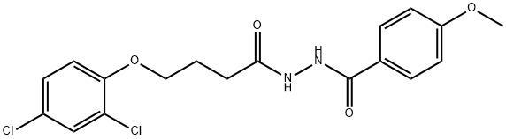 N'-[4-(2,4-dichlorophenoxy)butanoyl]-4-methoxybenzohydrazide Struktur