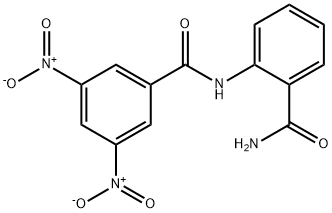 N-(2-carbamoylphenyl)-3,5-dinitrobenzamide Struktur