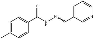 4-methyl-N-[(E)-pyridin-3-ylmethylideneamino]benzamide Struktur