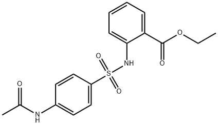 ethyl 2-[(4-acetamidophenyl)sulfonylamino]benzoate Struktur