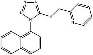 2-[(1-naphthalen-1-yltetrazol-5-yl)sulfanylmethyl]pyridine Struktur