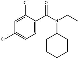 2,4-dichloro-N-cyclohexyl-N-ethylbenzamide Struktur