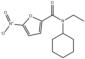 N-cyclohexyl-N-ethyl-5-nitrofuran-2-carboxamide Struktur