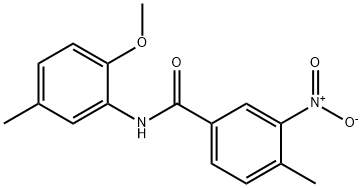 N-(2-methoxy-5-methylphenyl)-4-methyl-3-nitrobenzamide Struktur