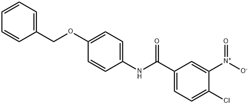 4-chloro-3-nitro-N-(4-phenylmethoxyphenyl)benzamide Struktur