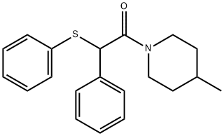 1-(4-methylpiperidin-1-yl)-2-phenyl-2-phenylsulfanylethanone Struktur