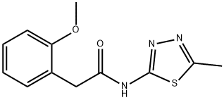 2-(2-methoxyphenyl)-N-(5-methyl-1,3,4-thiadiazol-2-yl)acetamide Struktur