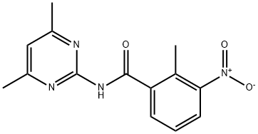 N-(4,6-dimethylpyrimidin-2-yl)-2-methyl-3-nitrobenzamide Struktur