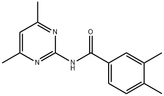 N-(4,6-dimethylpyrimidin-2-yl)-3,4-dimethylbenzamide Struktur