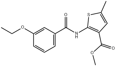 methyl 2-[(3-ethoxybenzoyl)amino]-5-methylthiophene-3-carboxylate Struktur