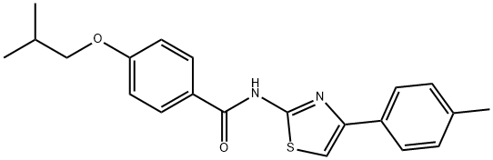 N-[4-(4-methylphenyl)-1,3-thiazol-2-yl]-4-(2-methylpropoxy)benzamide Struktur