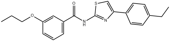 N-[4-(4-ethylphenyl)-1,3-thiazol-2-yl]-3-propoxybenzamide Struktur