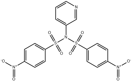 4-nitro-N-(4-nitrophenyl)sulfonyl-N-pyridin-3-ylbenzenesulfonamide Struktur