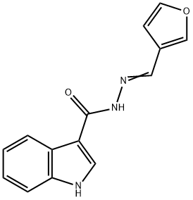 N-[(E)-furan-3-ylmethylideneamino]-1H-indole-3-carboxamide Struktur