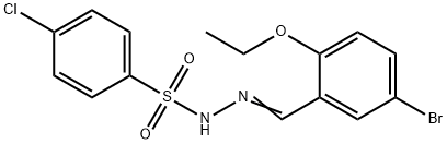 N-[(E)-(5-bromo-2-ethoxyphenyl)methylideneamino]-4-chlorobenzenesulfonamide Struktur