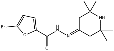 5-bromo-N-[(2,2,6,6-tetramethylpiperidin-4-ylidene)amino]furan-2-carboxamide Struktur